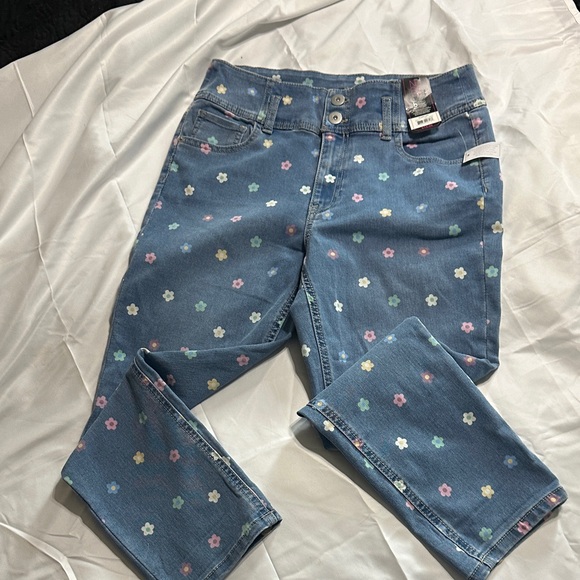 NOBO Denim - NOBO Blue Jeans with Multicolor Floral Design